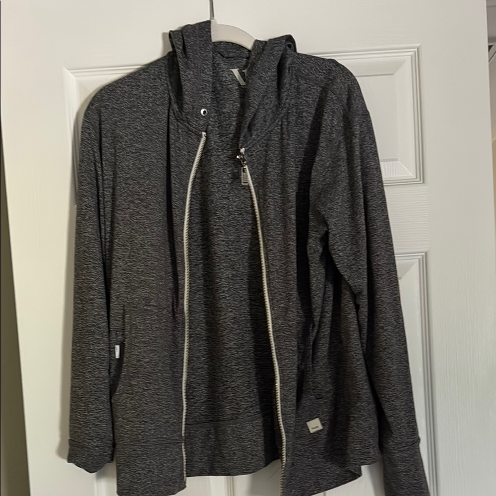 Vuori Dark Gray Zip-Up Hoodie